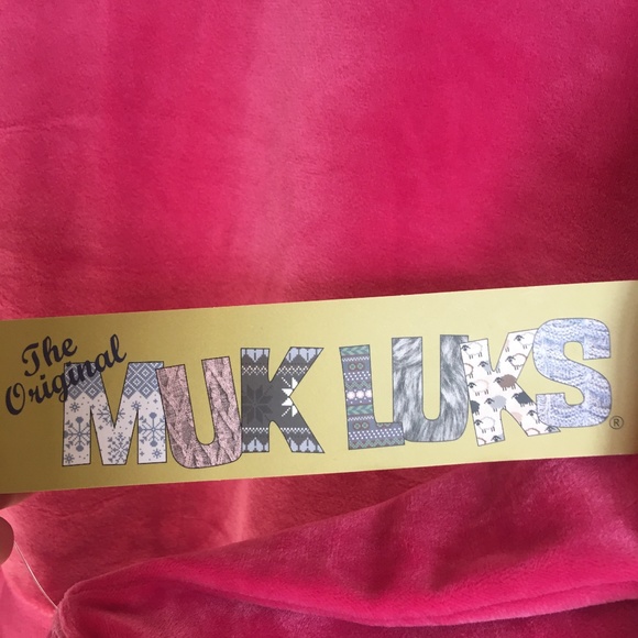 Muk Luks Hot Pink Velour Pullover Sweatshirt L Large - Picture 4 of 5